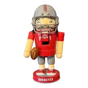 RARE Ohio State Buckeyes Football Nutcracker - Red and Gray
